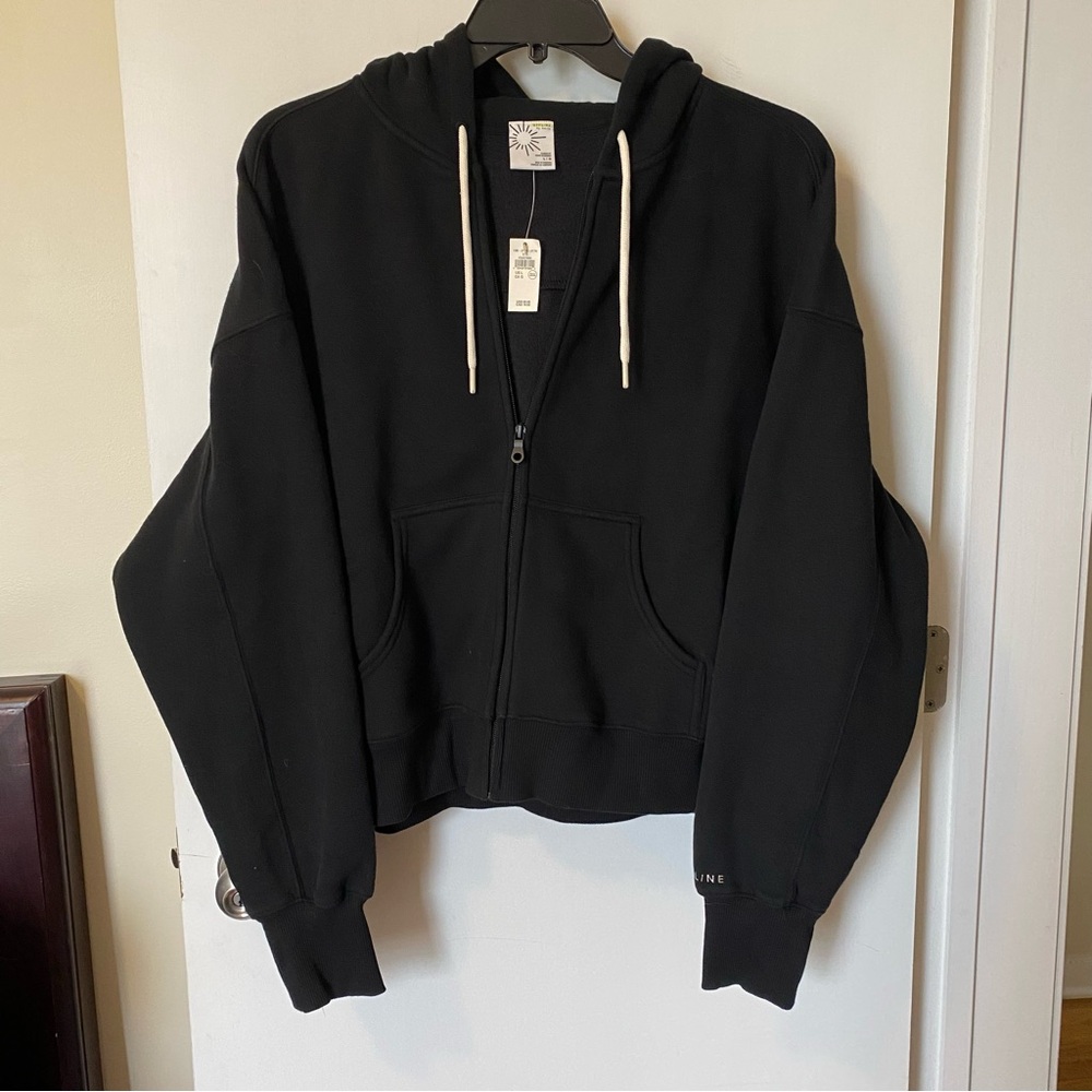 Offline by Aerie Cloud Fleece Black Zip Hoodie